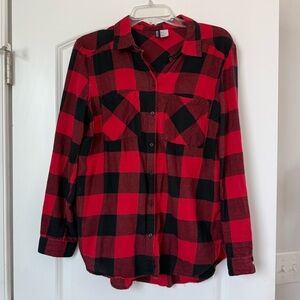 H&M Red and Black Checkered Shirt